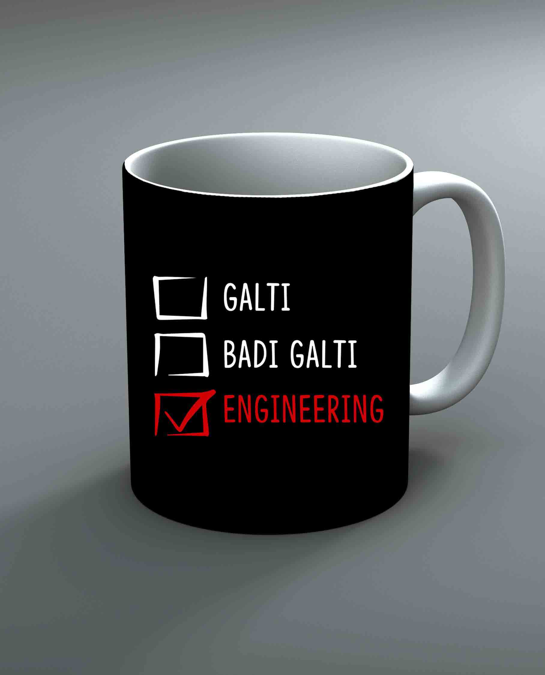 Galti Badi Galti Engineering Mug By Roshnai - Pickshop.Pk