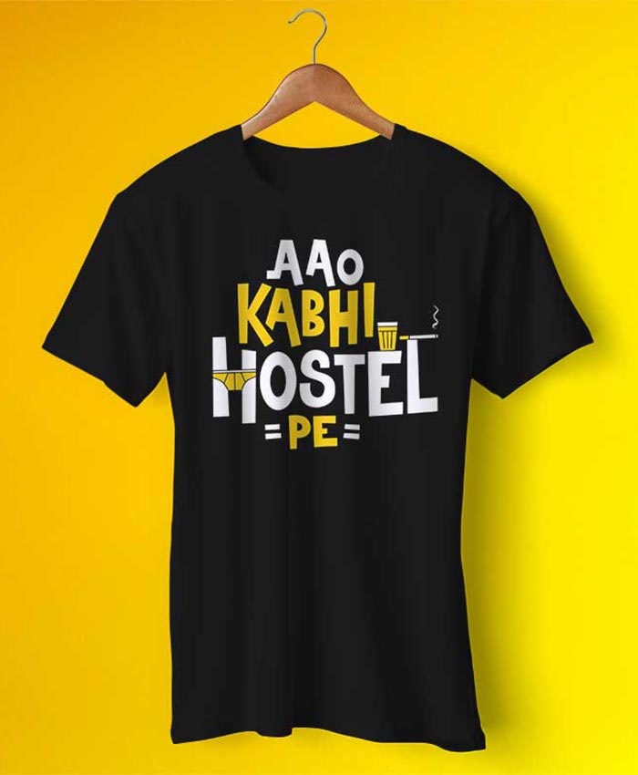 Aao Kabhi Hostel Tee By Teez Mar Khan - Pickshop.Pk