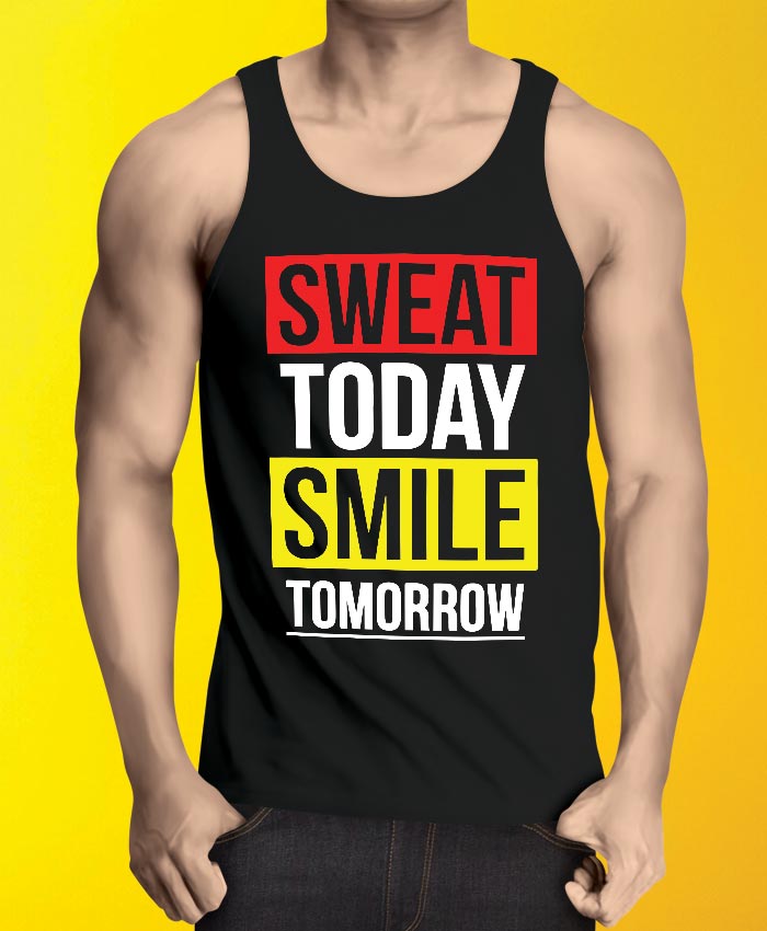 Sweat Today Smile Tank Top By Teez Mar Khan - Pickshop.Pk