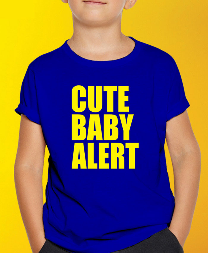Cute Baby Alert T-Shirt By Roshnai - Pickshop.Pk