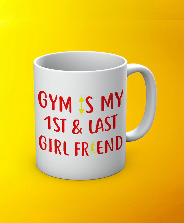 Gym Is My First D2 Mug By Roshnai - Pickshop.Pk