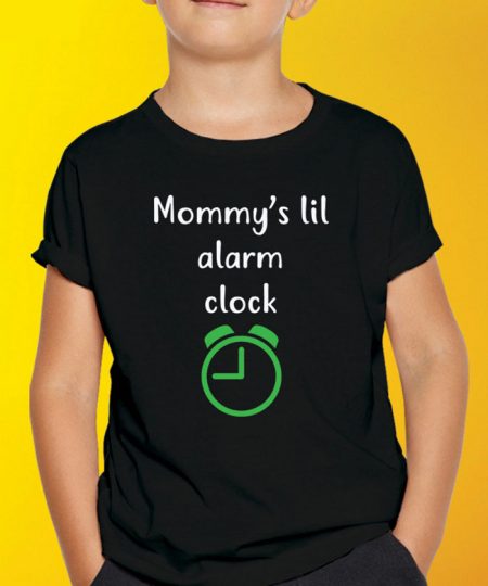 Mummys Lil Alarm Clock T-Shirt By Roshnai - Pickshop.Pk