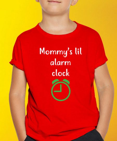 Mummys Lil Alarm Clock T-Shirt By Roshnai - Pickshop.Pk