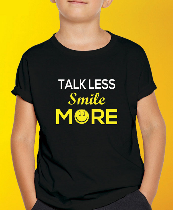 Talk Less Smile More T-Shirt By Roshnai - Pickshop.Pk