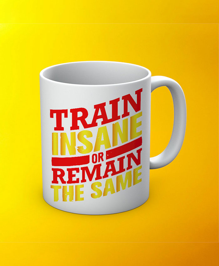 Train Insane Mug By Roshnai - Pickshop.Pk