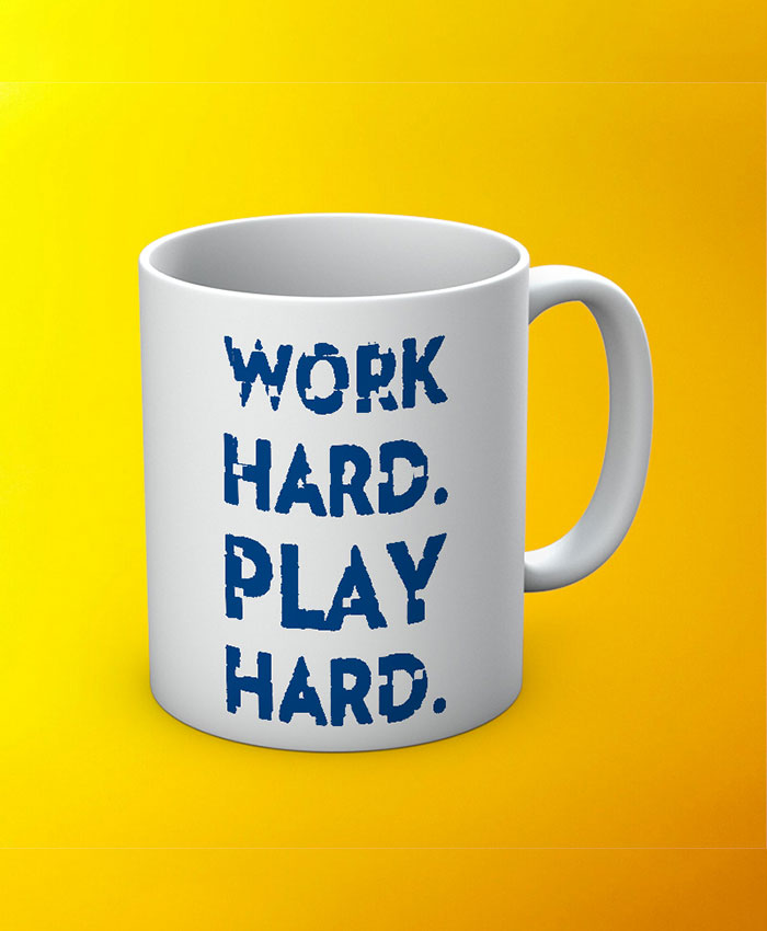 Work Hard Play Hard Mug By Roshnai - Pickshop.Pk