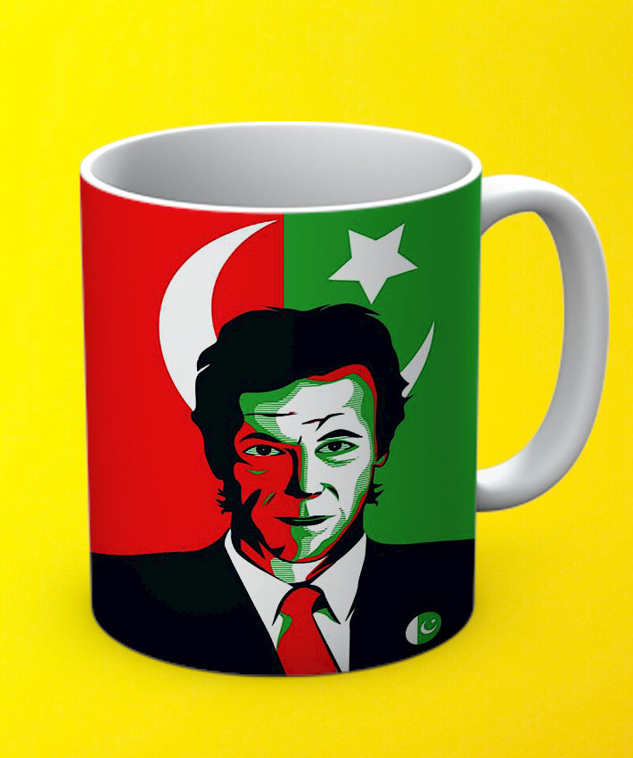 Imran Khan Flag Mug By Teez Mar Khan - Pickshop.pk
