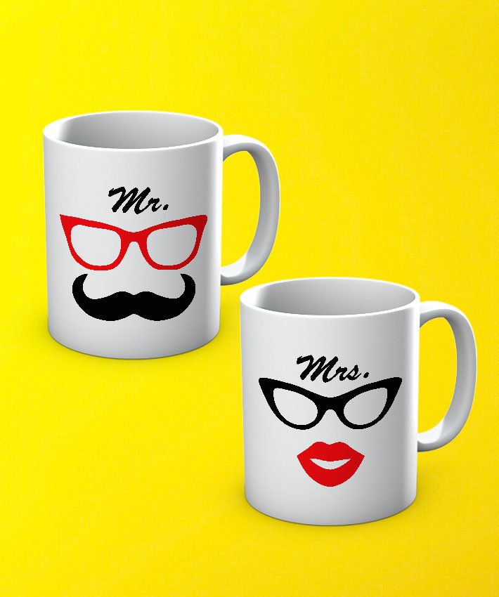 Mr And Mrs Mug By Teez Mar Khan - Pickshop.pk