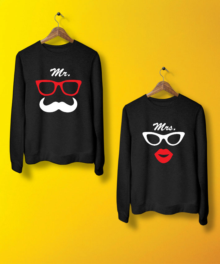 Mr And Mrs Sweatshirt By Teez Mar Khan - Pickshop.pk