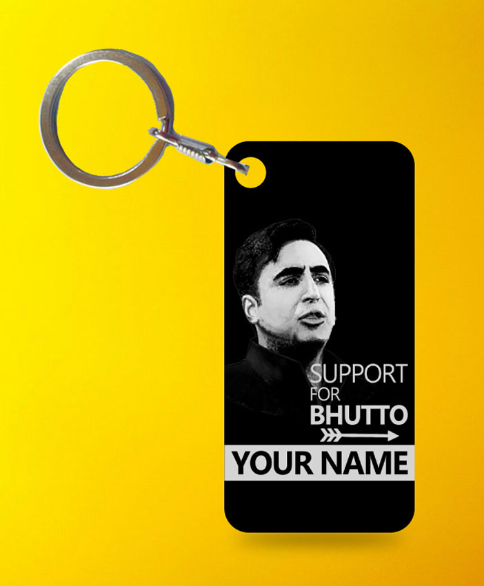 Support Bhutto Keychain By Teez Mar Khan - Pickshop.pk