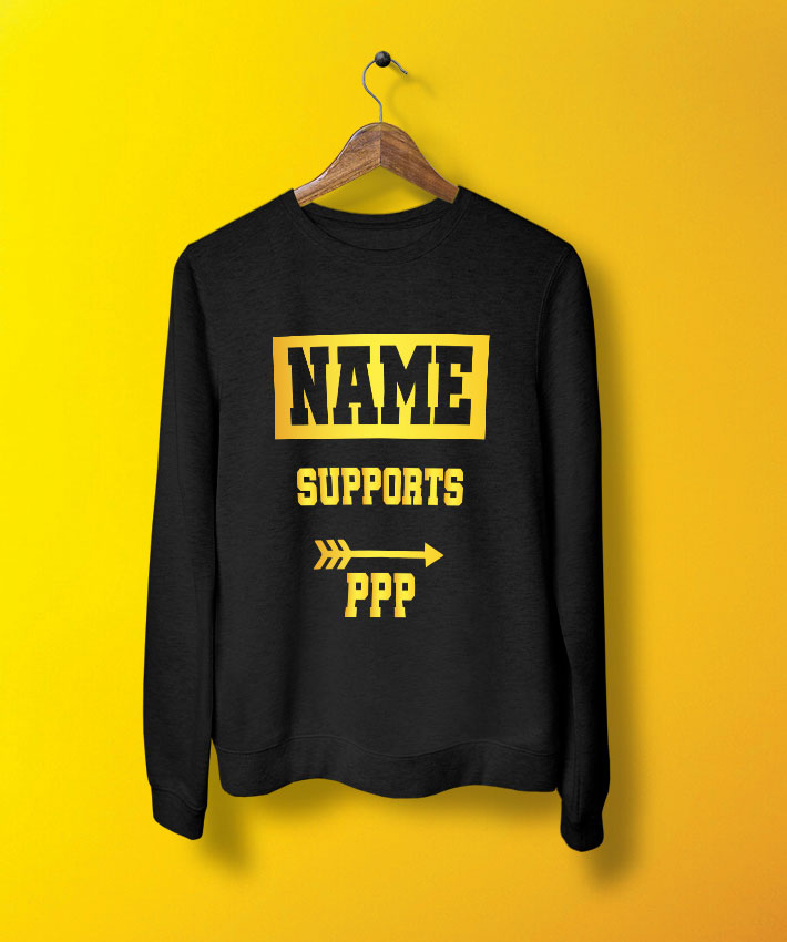 Support Ppp Sweatshirt By Teez Mar Khan - Pickshop.pk