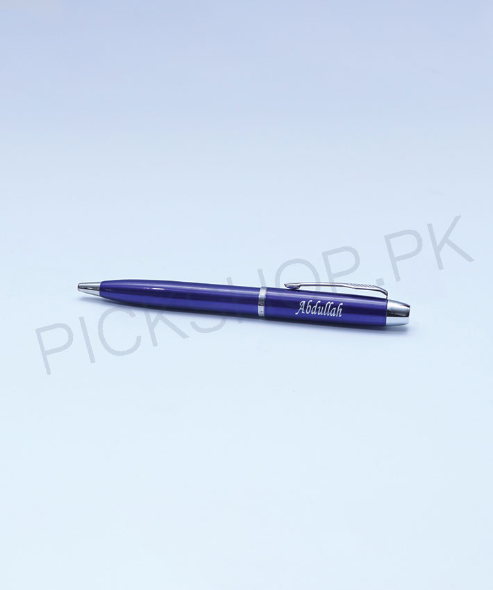 Blue Name Engraved Glossy Pen By Roshnai - Pickshop.pk