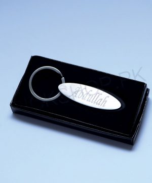 Personalized Name Engraved Keychain (Oval Style) By Roshnai - Pickshop.pk