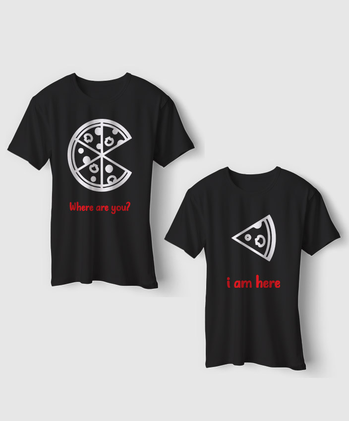 Pizza And Slice Tees