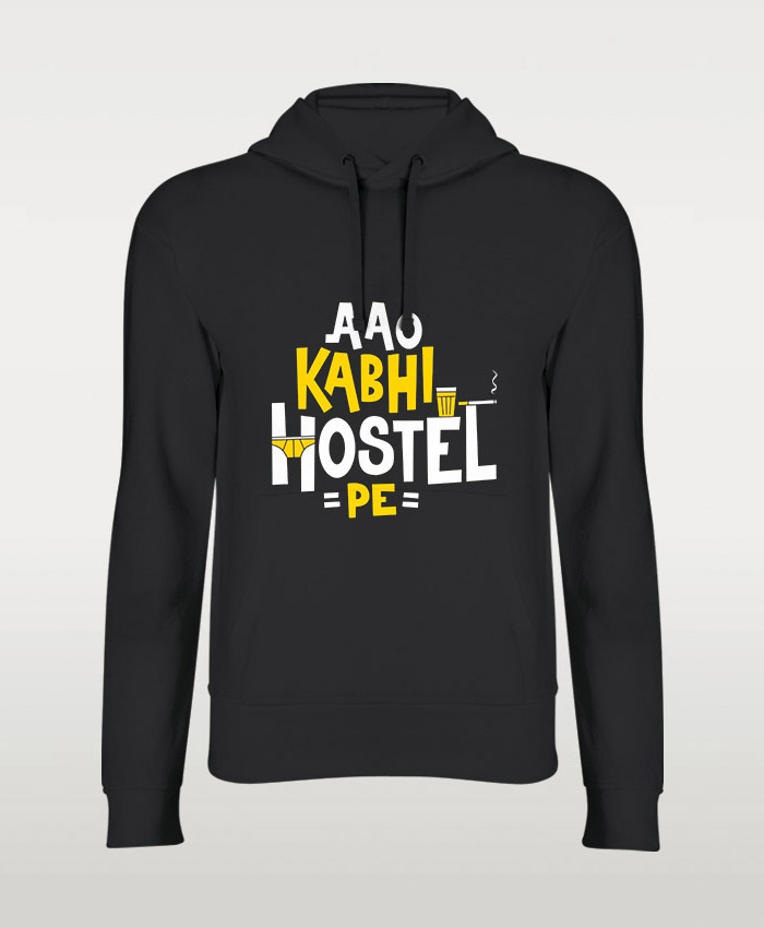 Aao Kabhi Hostel Pe Hoodie By Teez Mar Khan - Pickshop.Pk